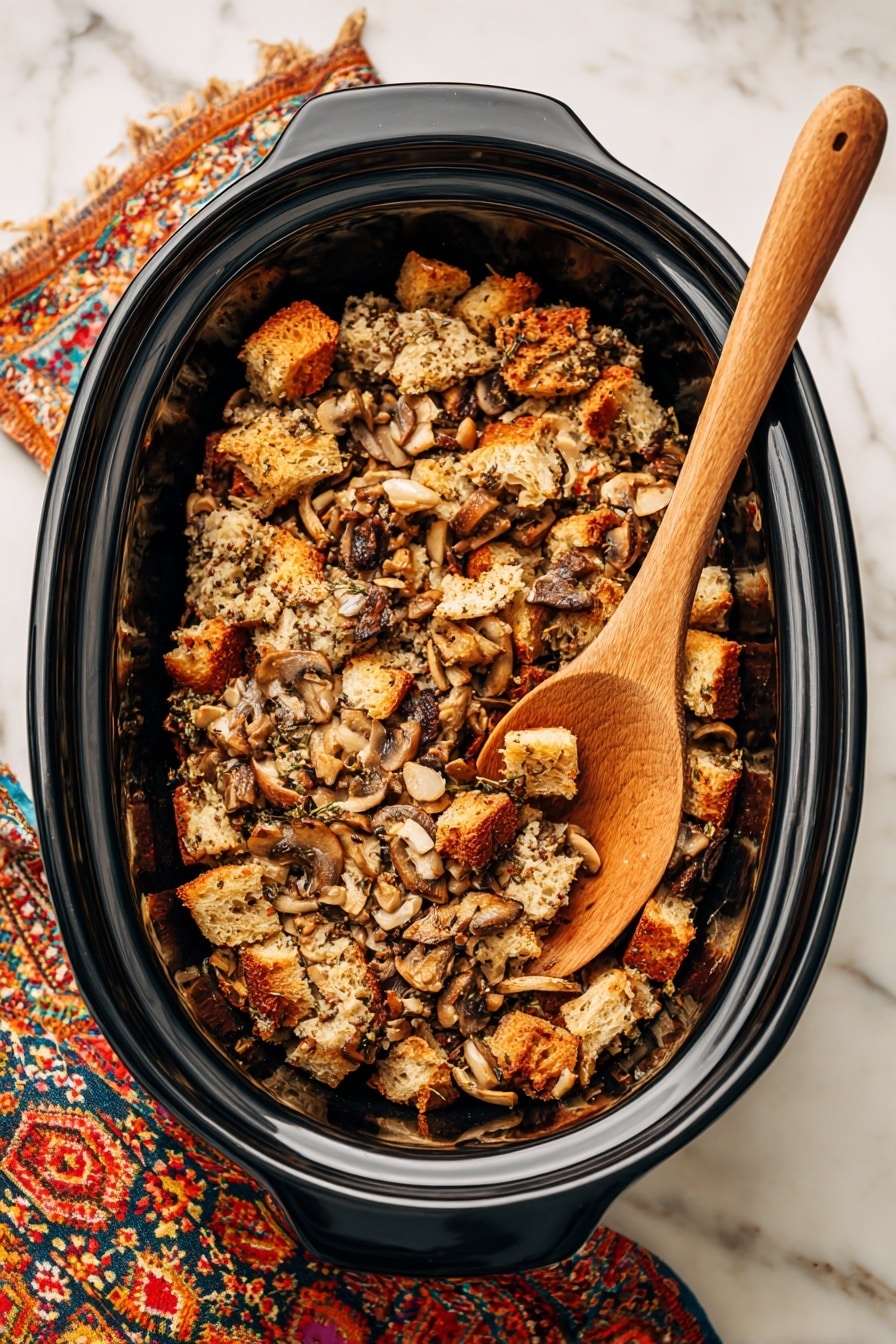Slow Cooker Stuffing Recipe - Serving