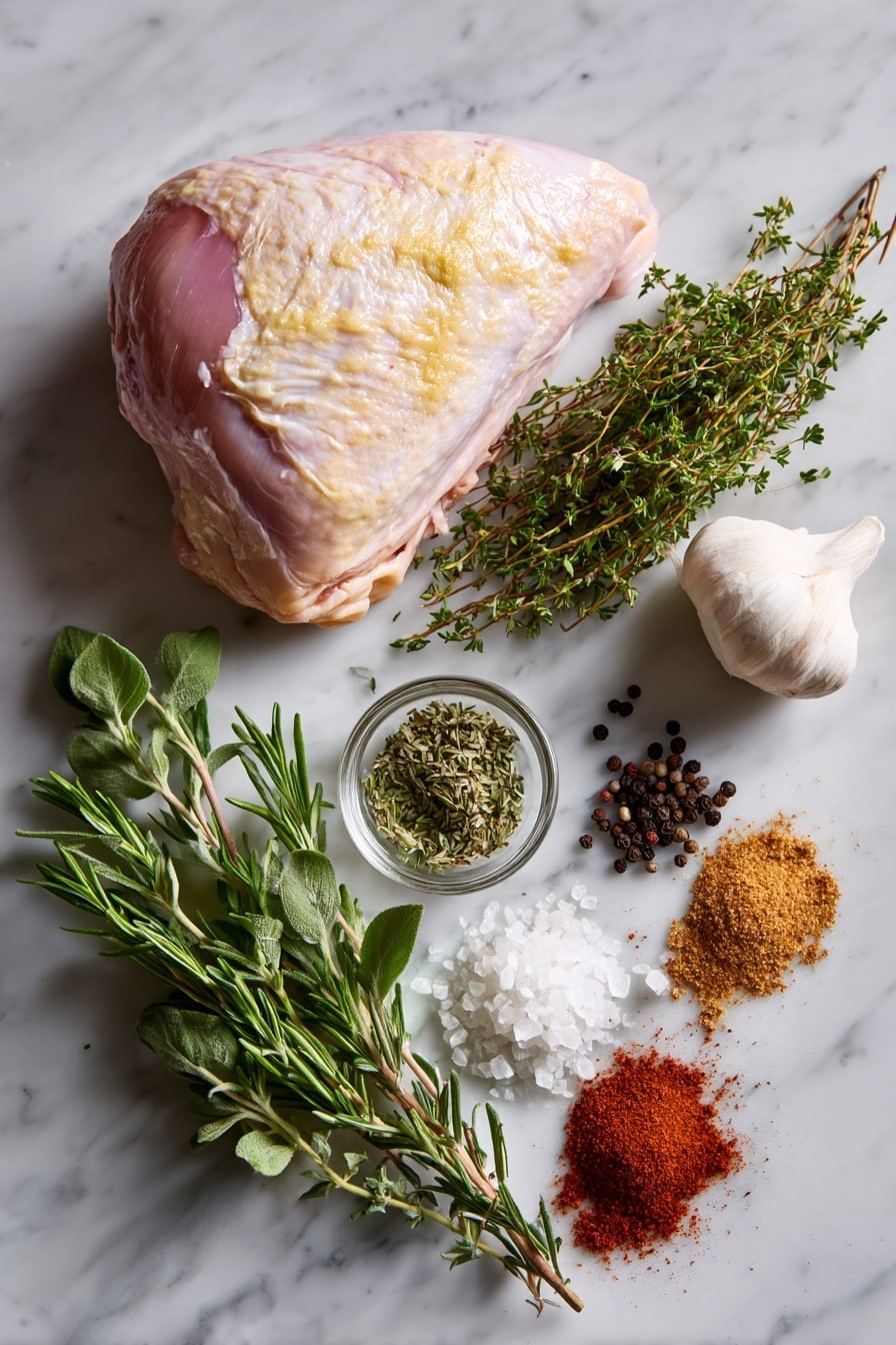 Roasted Turkey Breast with Herb Butter and Homemade Gravy Recipe - Ingredients