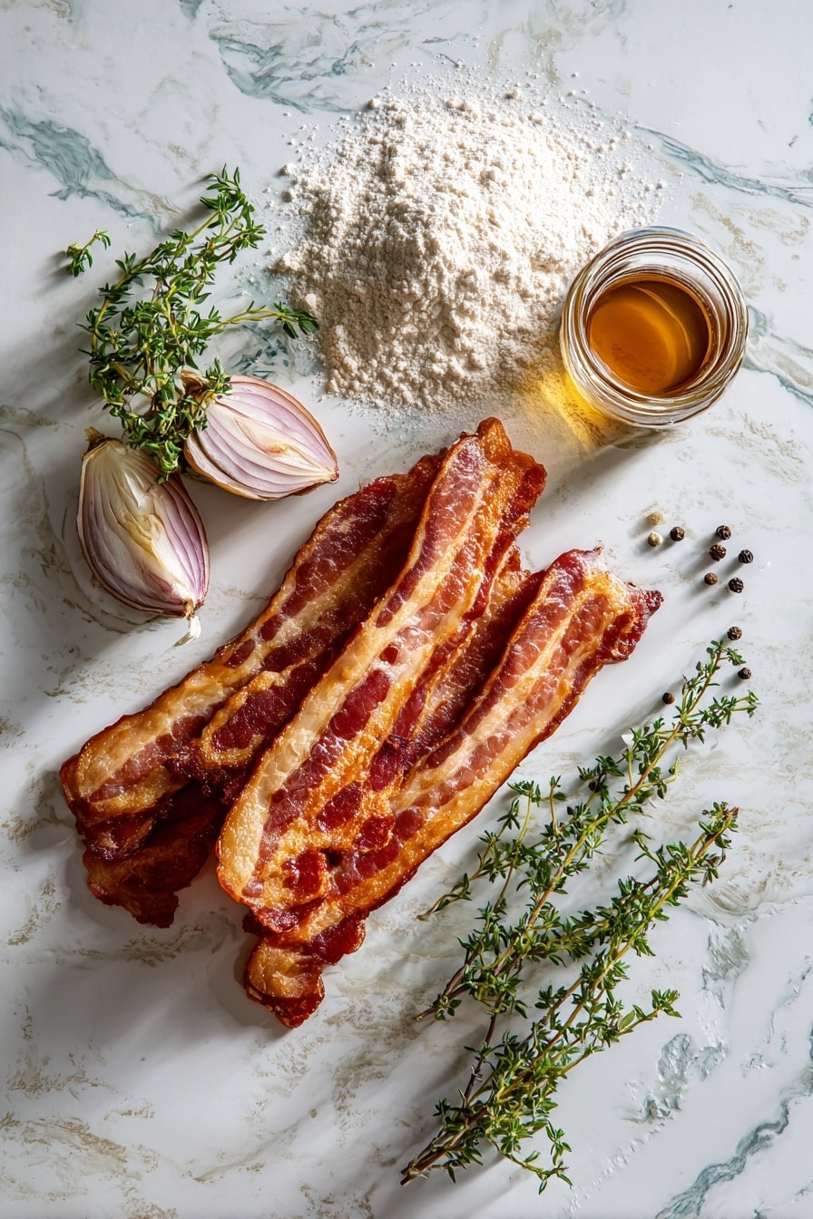 Caramelized Shallot Bacon Gravy Recipe - Ingredients