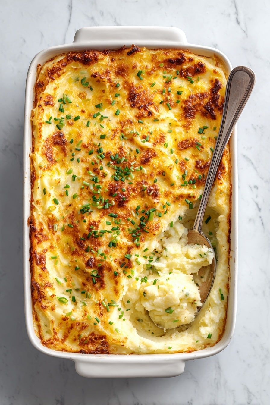 Brown Butter and Herb Mashed Potato Bake Recipe - Serving