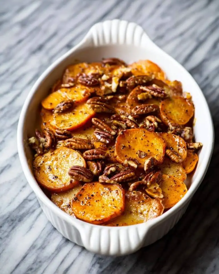 Roasted Sweet Yams with Maple Pecans Recipe