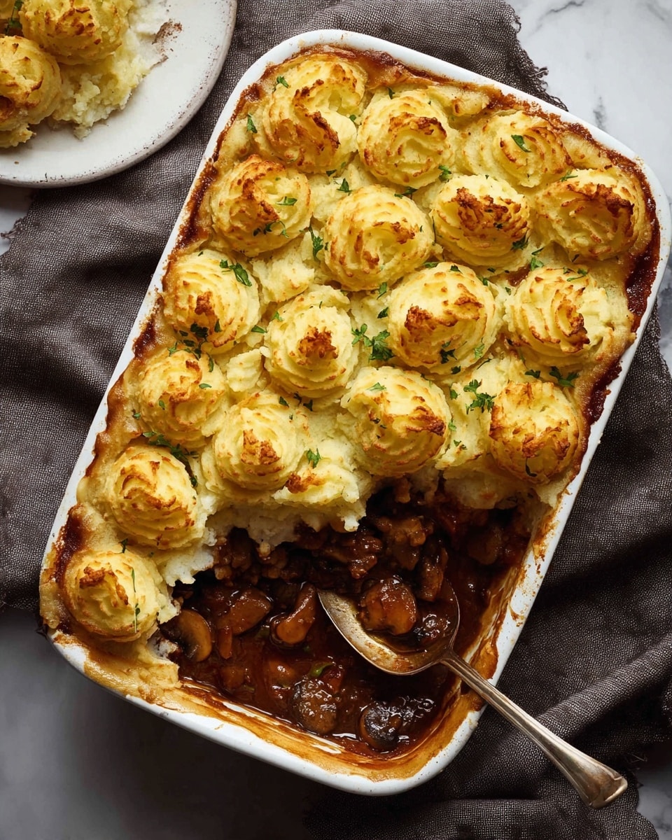 Chicken and Mushroom Pie with Duchess Potato Lid Recipe - Recipe Image