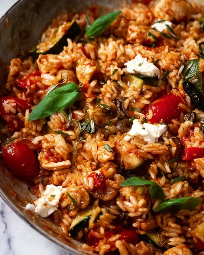 One Pot Lemon Garlic Chicken with Risoni and Vegetables Recipe