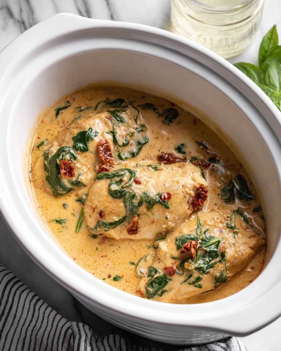 Crockpot Tuscan Chicken Recipe - Recipe Image