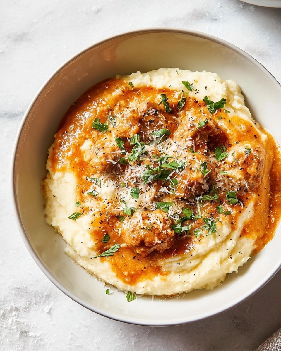 Sausage Ragu Polenta Bowls Recipe - Recipe Image