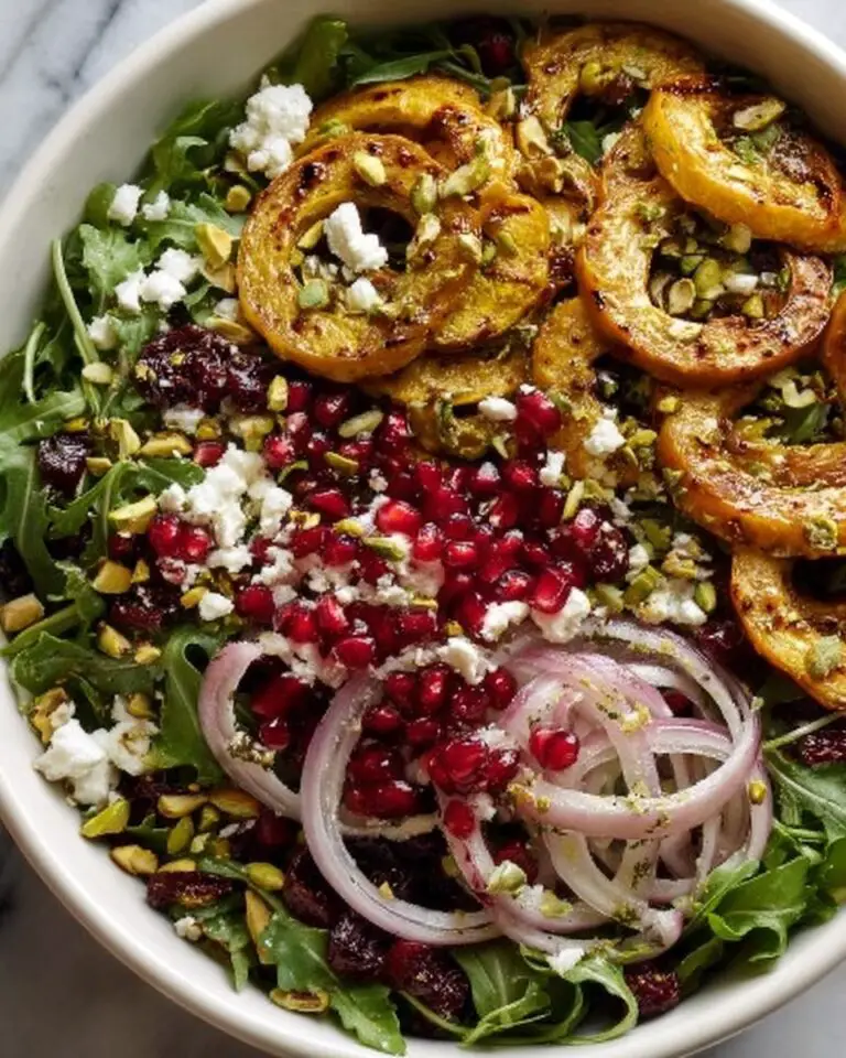 Delicata Squash Salad with Pomegranate, Cranberries, and Feta Recipe