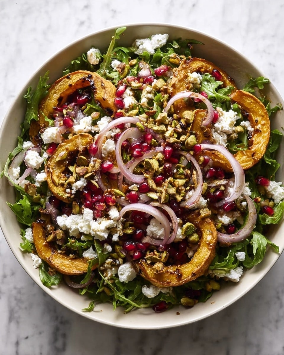 Delicata Squash Salad with Pomegranate, Cranberries, and Feta Recipe - Recipe Image