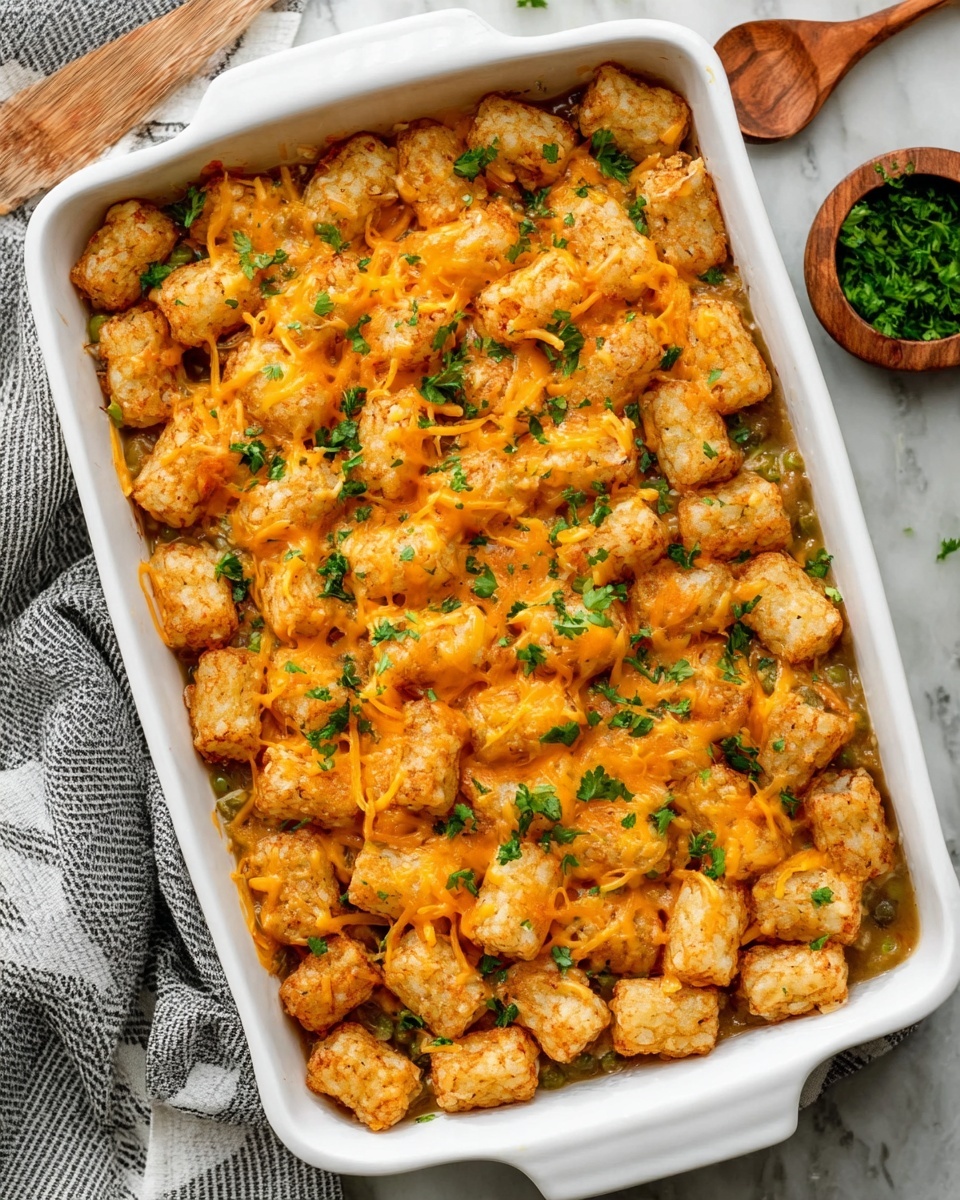 Healthy Tater Tot Casserole with Beef and Lentils Recipe - Recipe Image