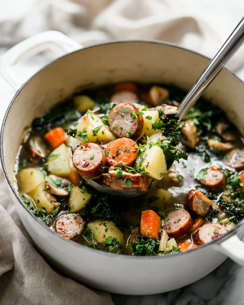 Harvest Italian Sausage and Kale Soup Recipe - Recipe Image