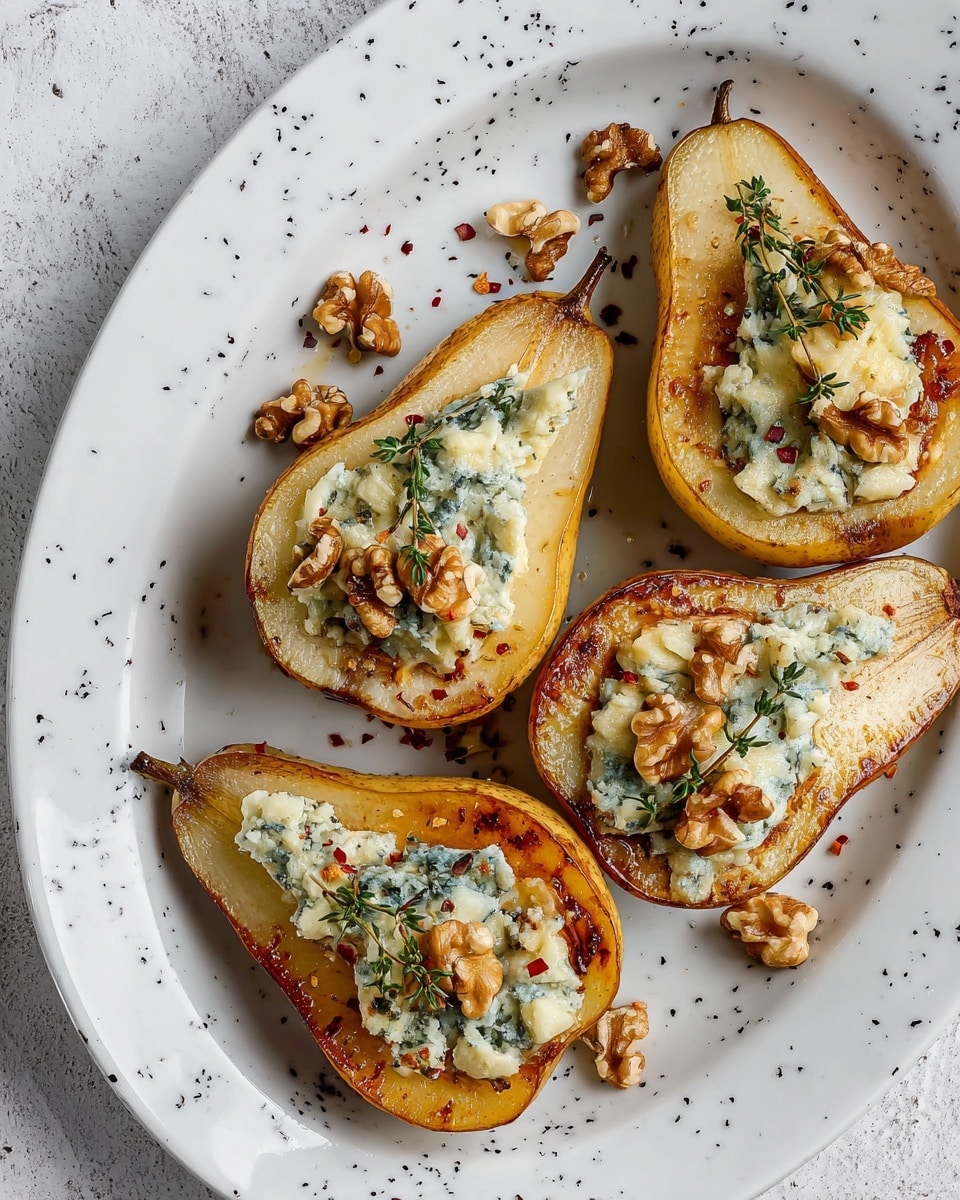Blue Cheese Stuffed Pears Recipe - Recipe Image