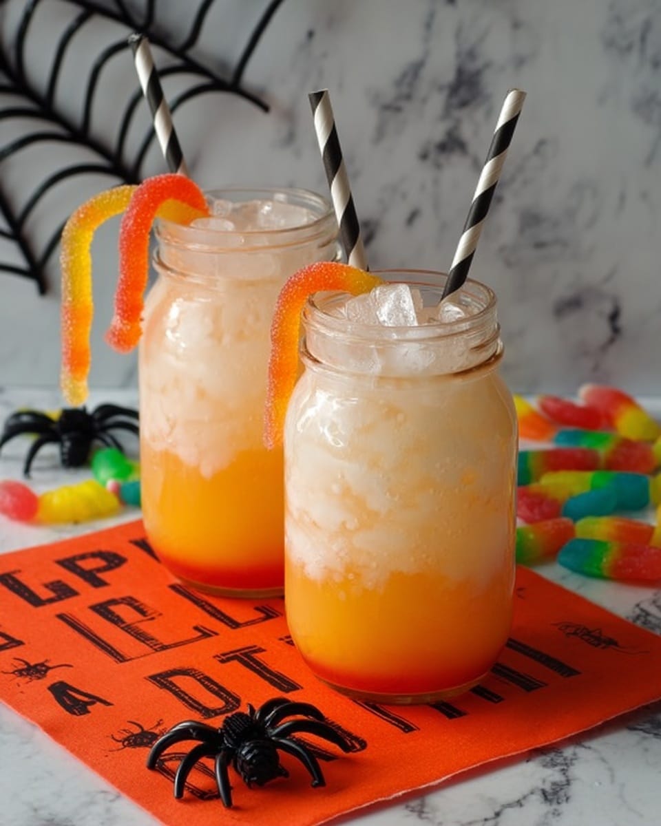 Candy Corn Layered Halloween Sipper Recipe - Recipe Image