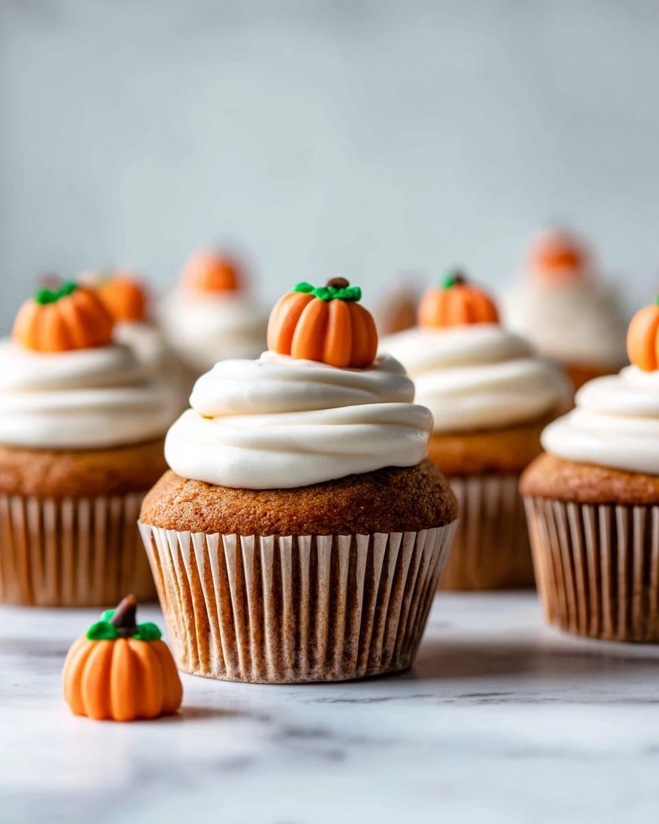 Pumpkin Cupcakes with Cream Cheese Frosting Recipe - Recipe Image