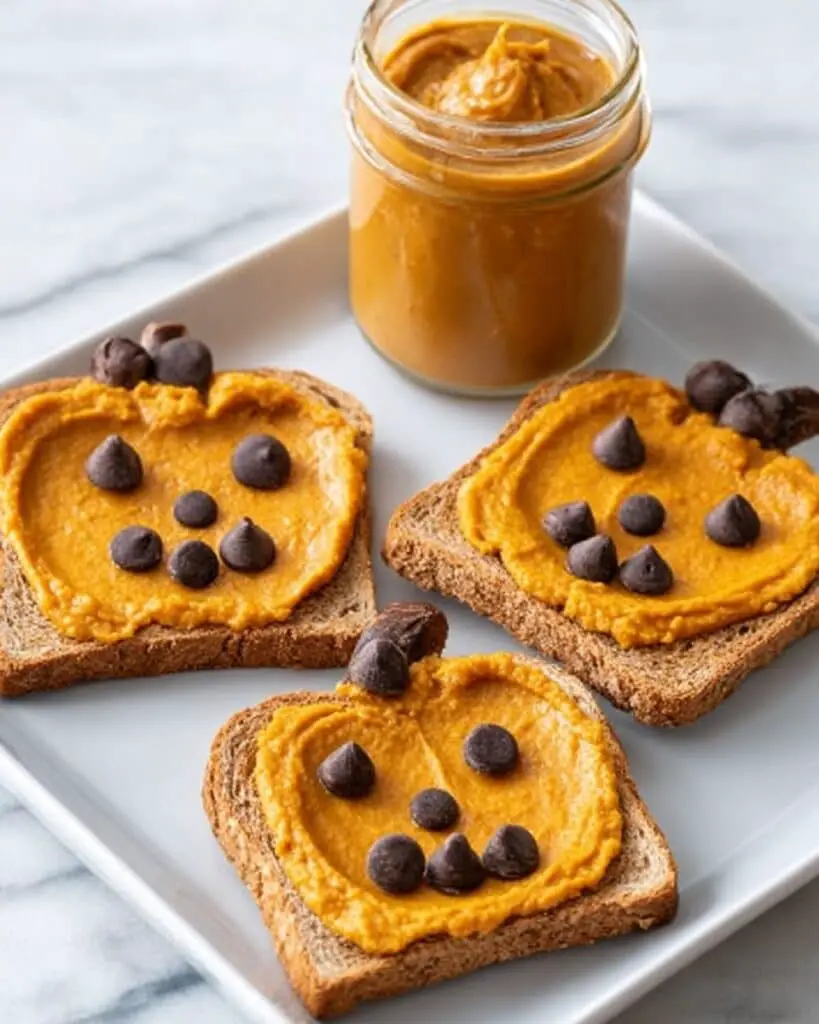 Pumpkin Toast with Pumpkin Butter and Chocolate Jack-o-Lanterns Recipe