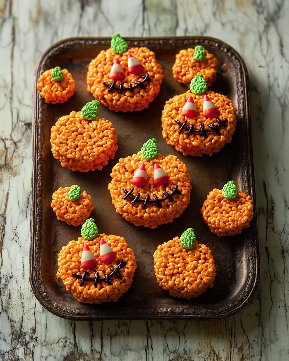 Jack-o'-Lantern Rice Krispies Recipe - Recipe Image