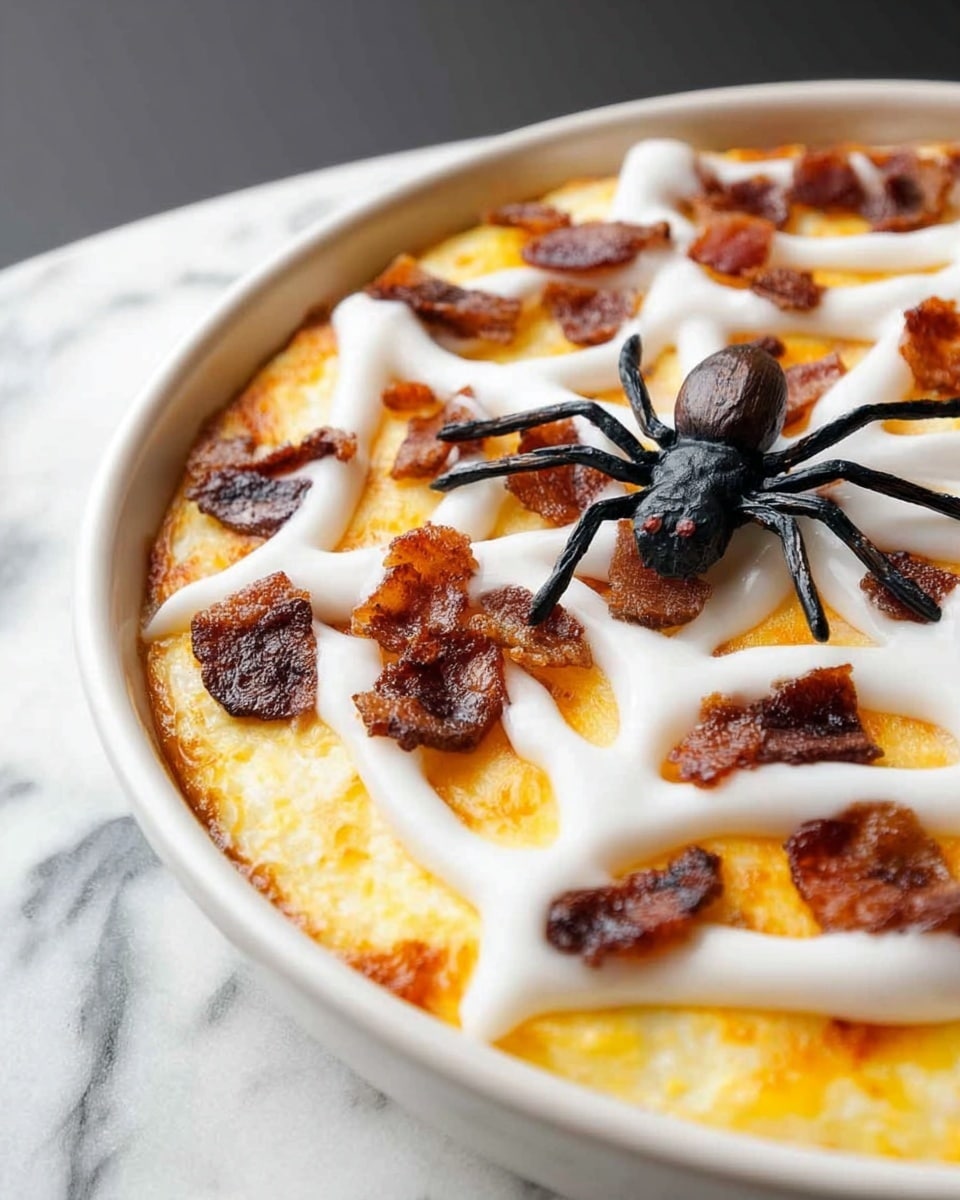 Spooky Loaded Mashed Potato Casserole Recipe - Recipe Image