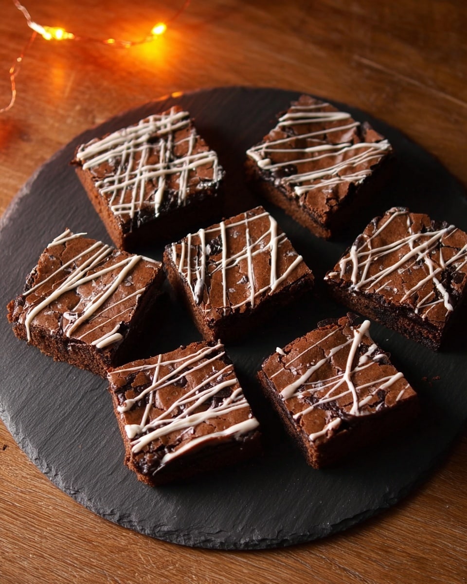 Cobweb Brownies Recipe - Recipe Image