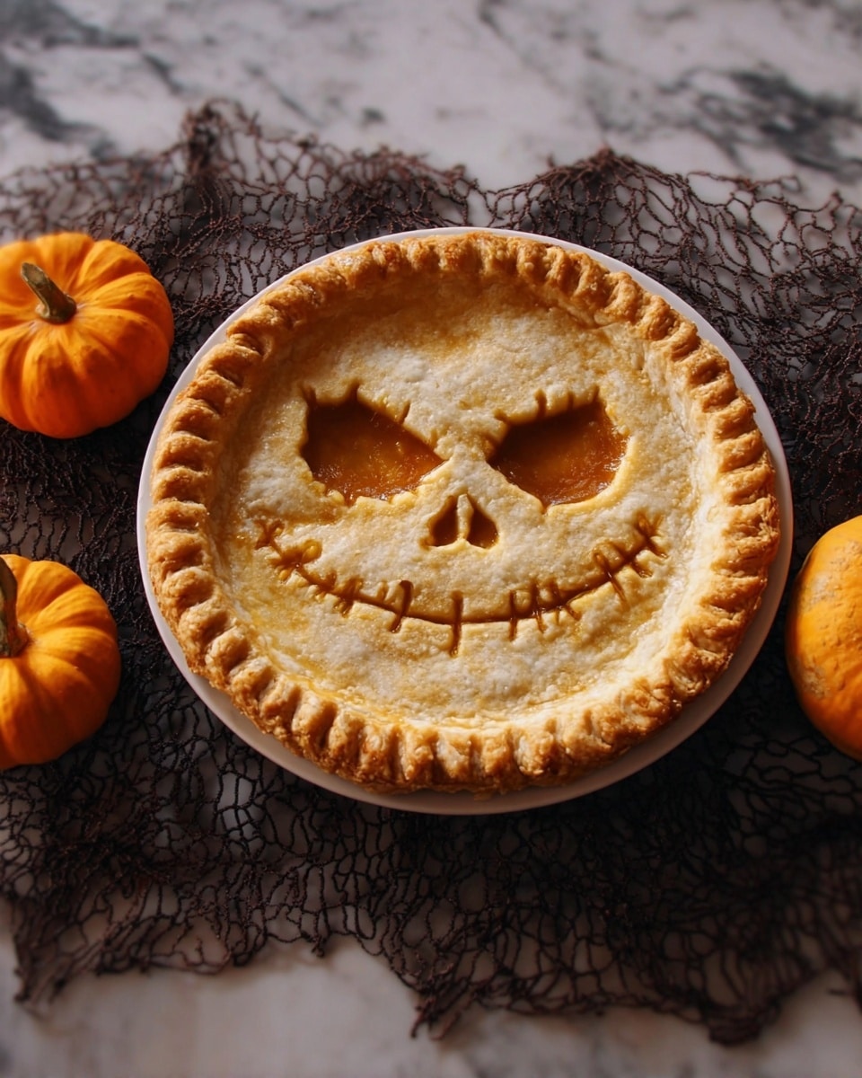 Jack Skellington-Inspired Pumpkin Caramel Pie Recipe - Recipe Image