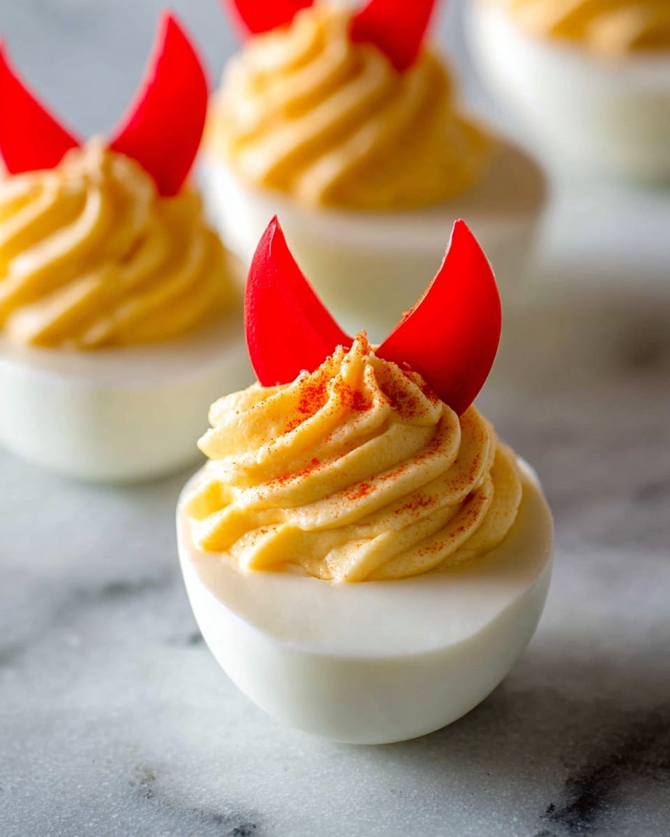 Adorable Halloween Deviled Eggs Recipe - Recipe Image