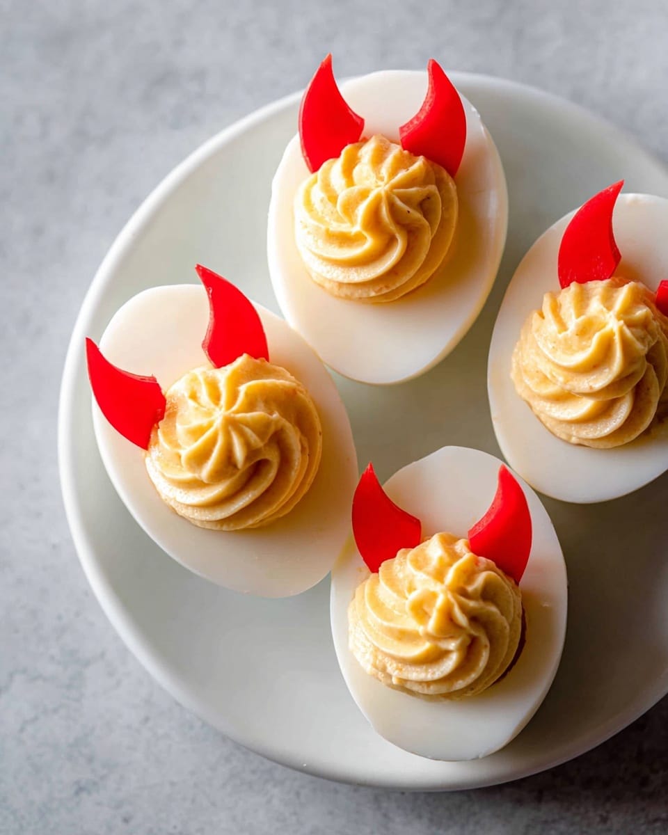 Adorable Halloween Deviled Eggs Recipe - Recipe Image