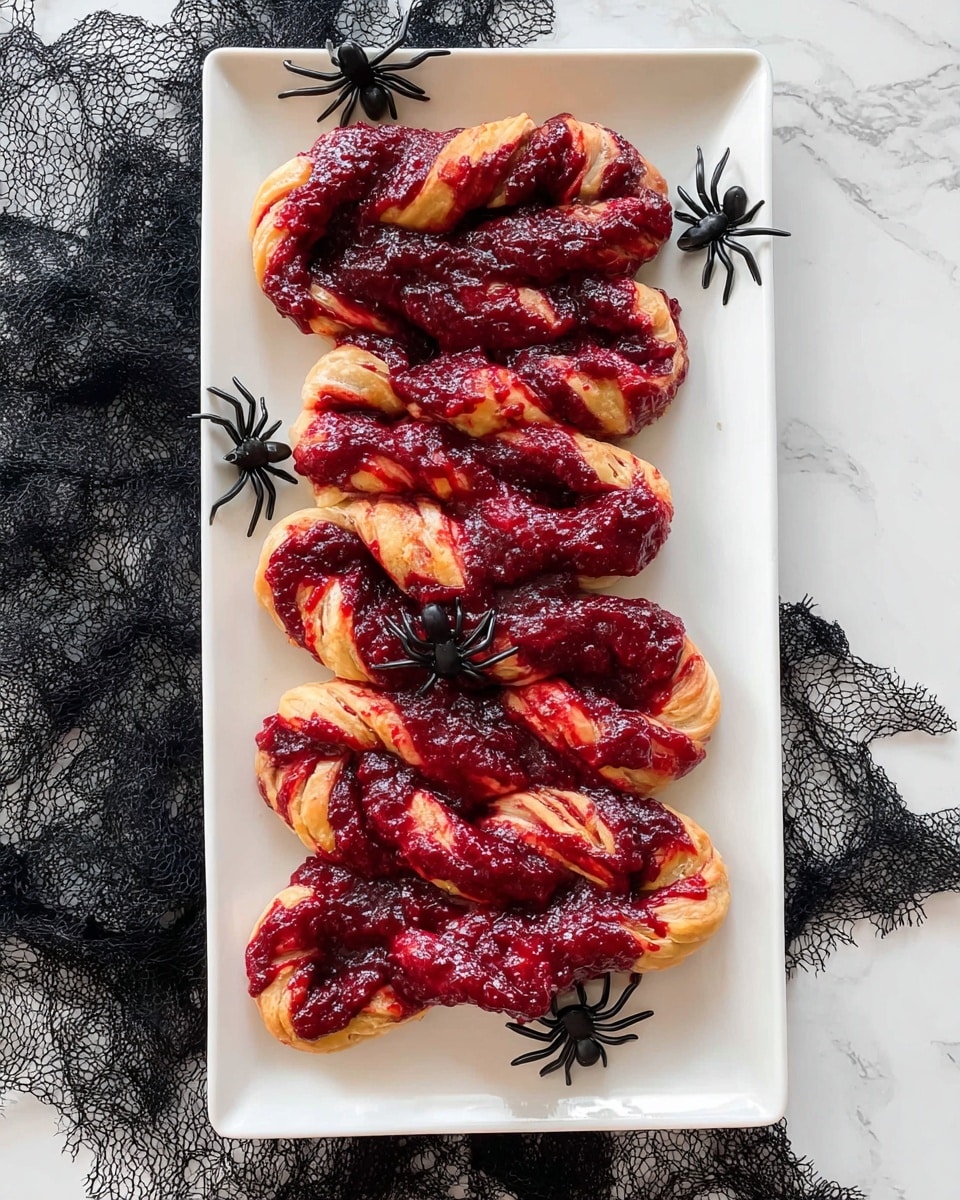Creepy Intestines Halloween Appetizer Recipe - Recipe Image