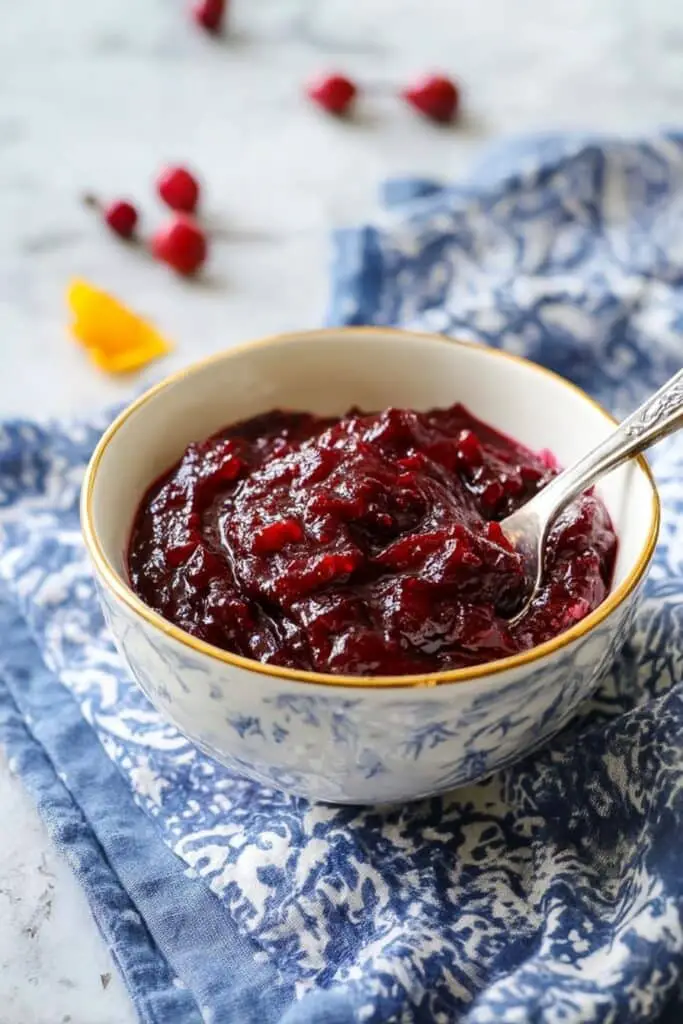Bourbon Vanilla Cranberry Cider Sauce Recipe