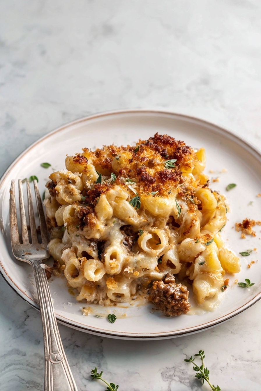 French Onion Mac and Cheese Recipe - Serving