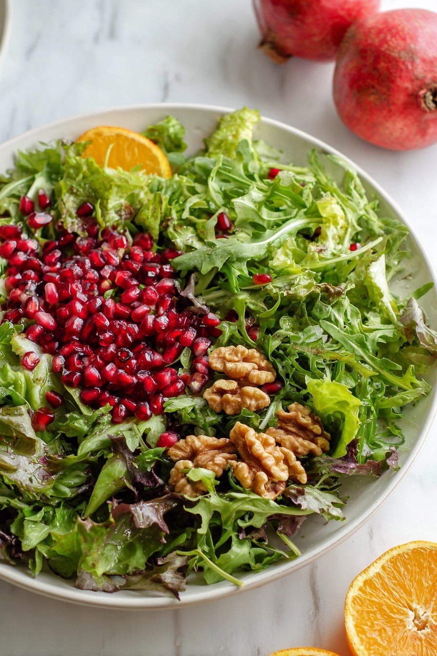 Pomegranate Greens Salad with Halloumi Croutons and Spiced Orange Vinaigrette Recipe - Recipe Step