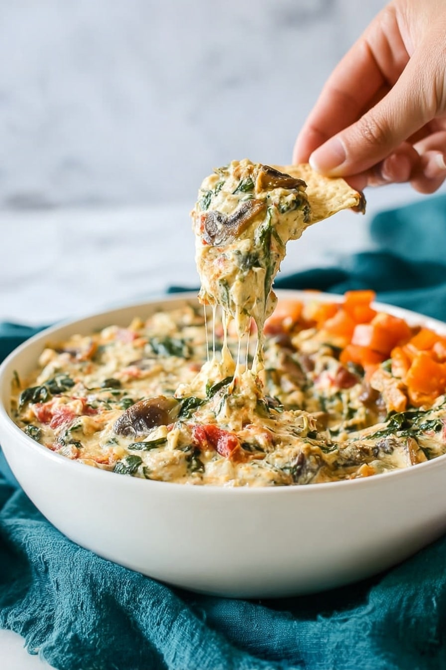 Roasted Butternut Squash Spinach Dip Recipe - Serving