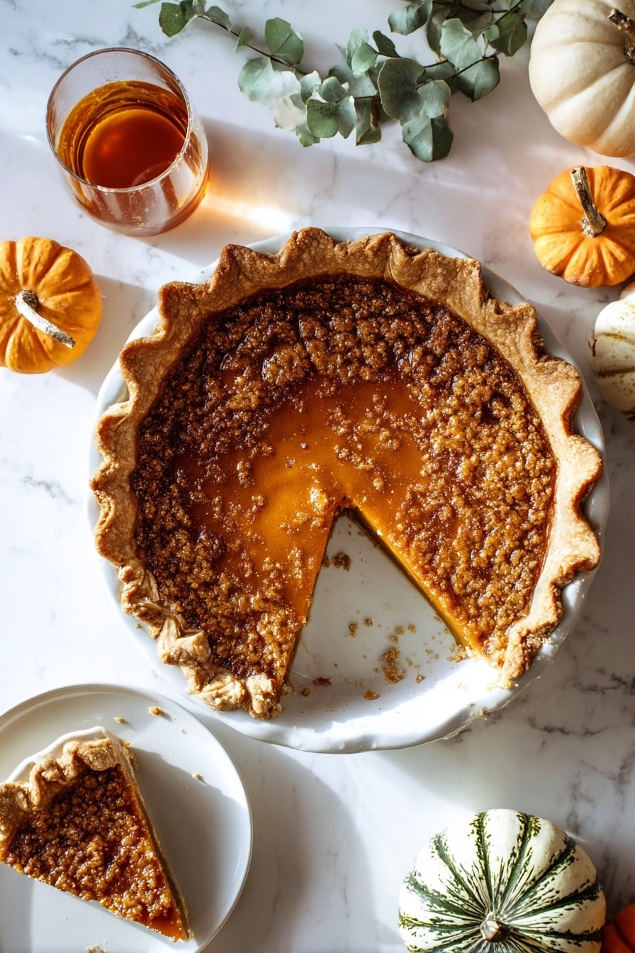 Bourbon Brûlée Pumpkin Pie Recipe - Serving