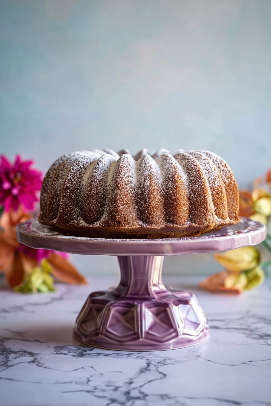 Thanksgiving Apple Cider Donut Cake Recipe - Serving