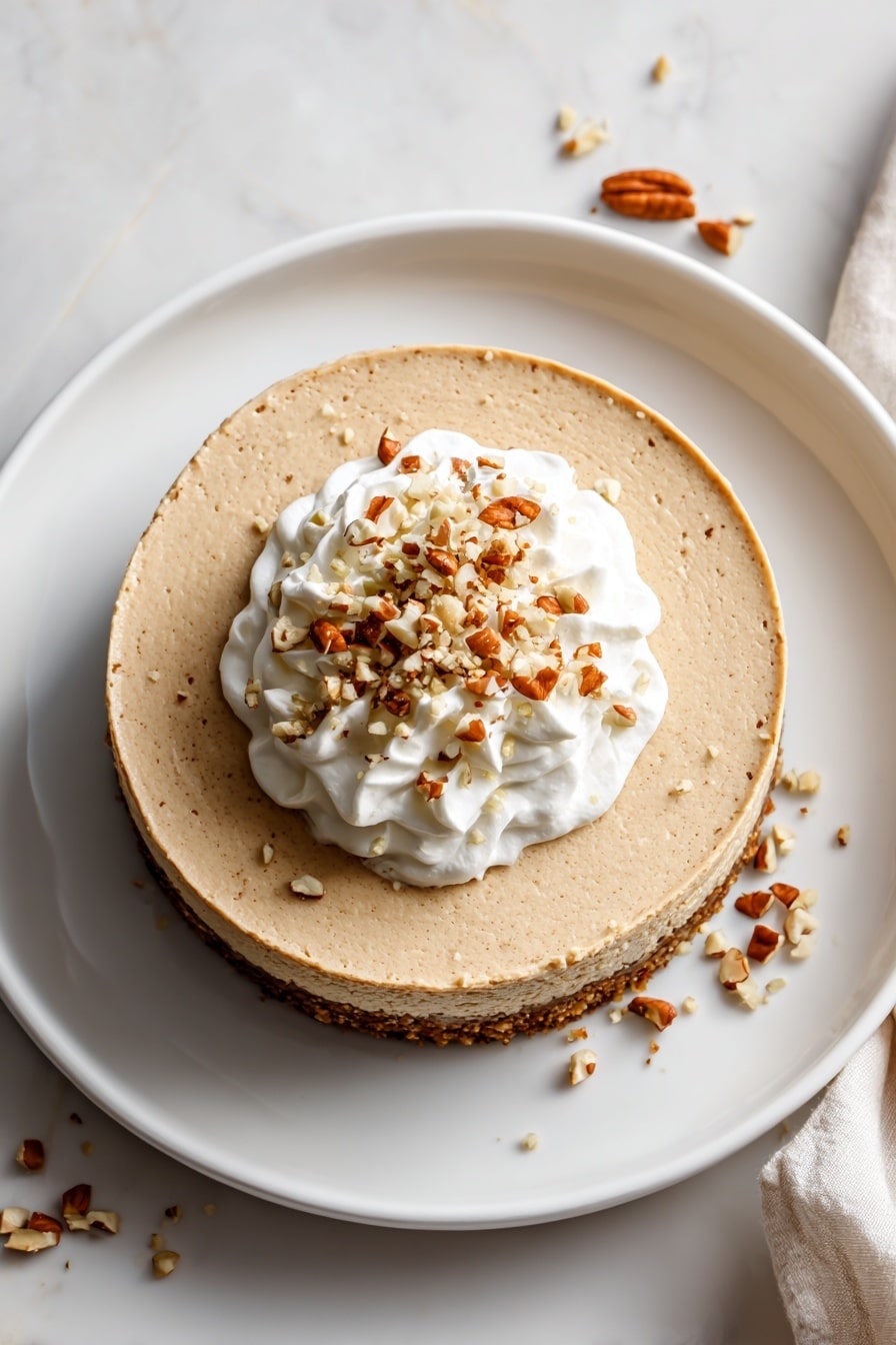 Brown Sugar Pumpkin Cheesecake with Pistachio Macaroon Crust Recipe - Recipe Step