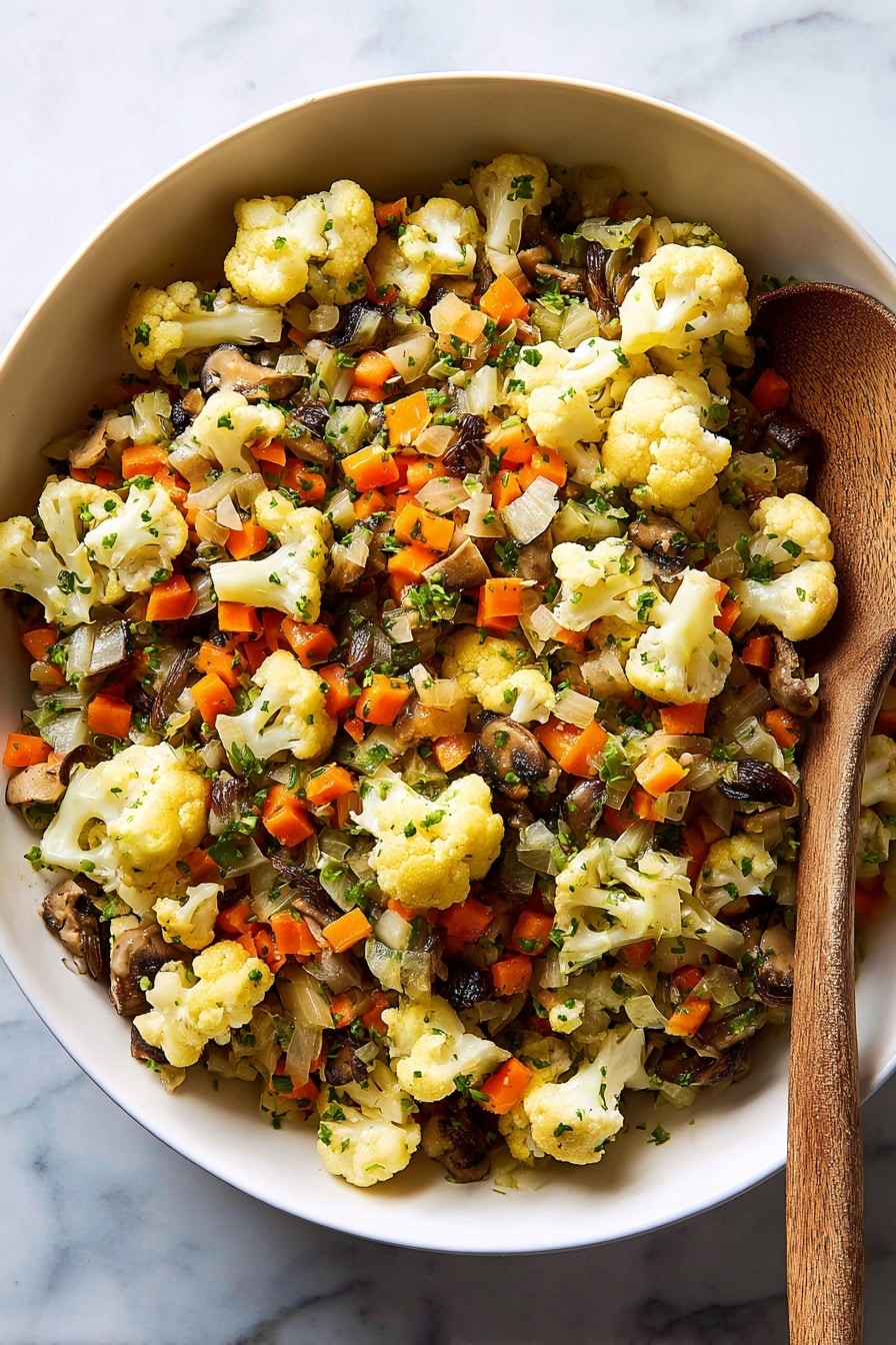Cauliflower Mushroom Herb Stuffing Recipe - Recipe Step