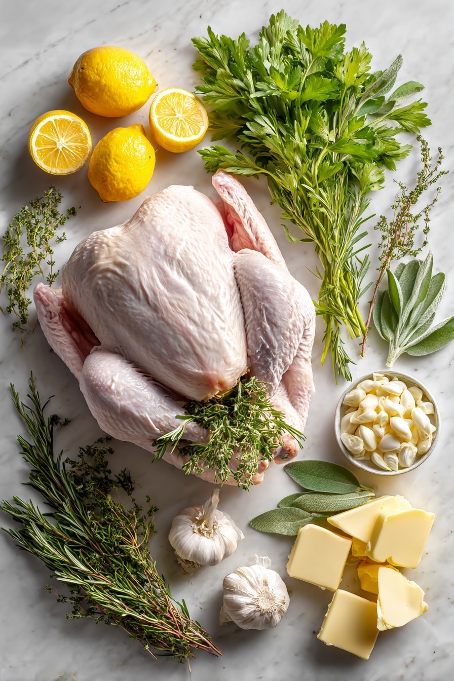 Grilled Herb-Butter Turkey Recipe - Ingredients