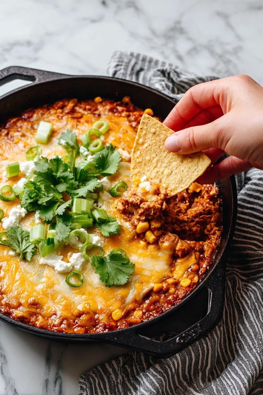 Bubbly Hot Chicken Enchilada Bean Dip Recipe - Recipe Step