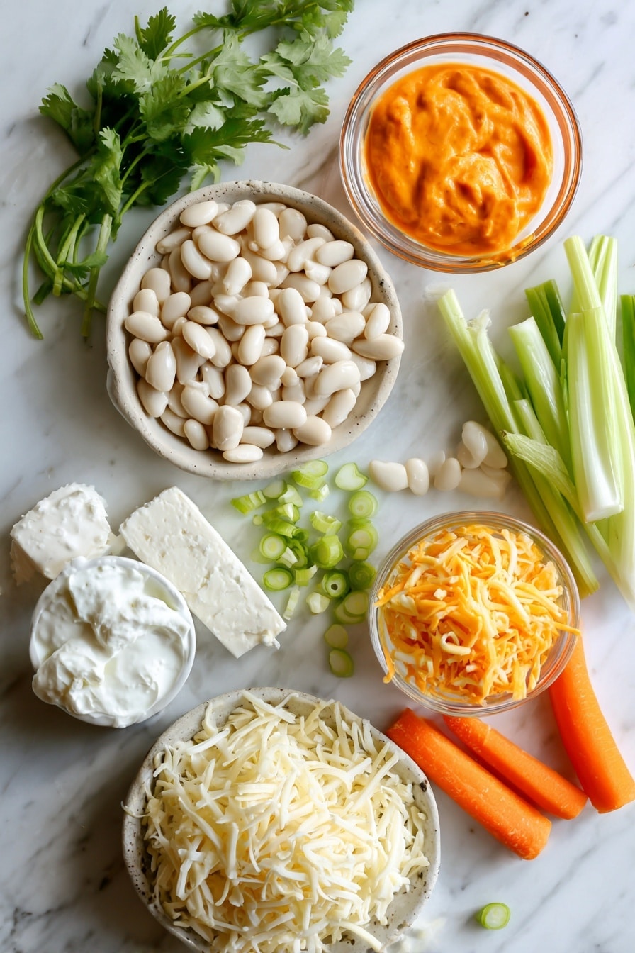 Vegetarian White Bean Buffalo Dip Recipe - Ingredients