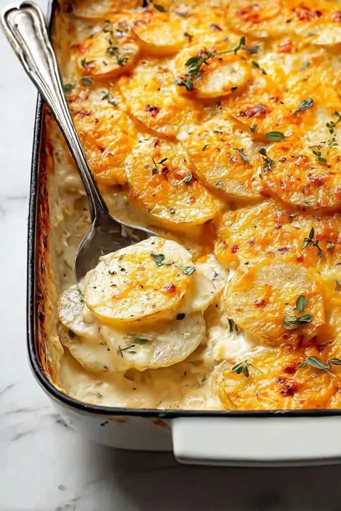 Creamy Cheddar Scalloped Potatoes Recipe