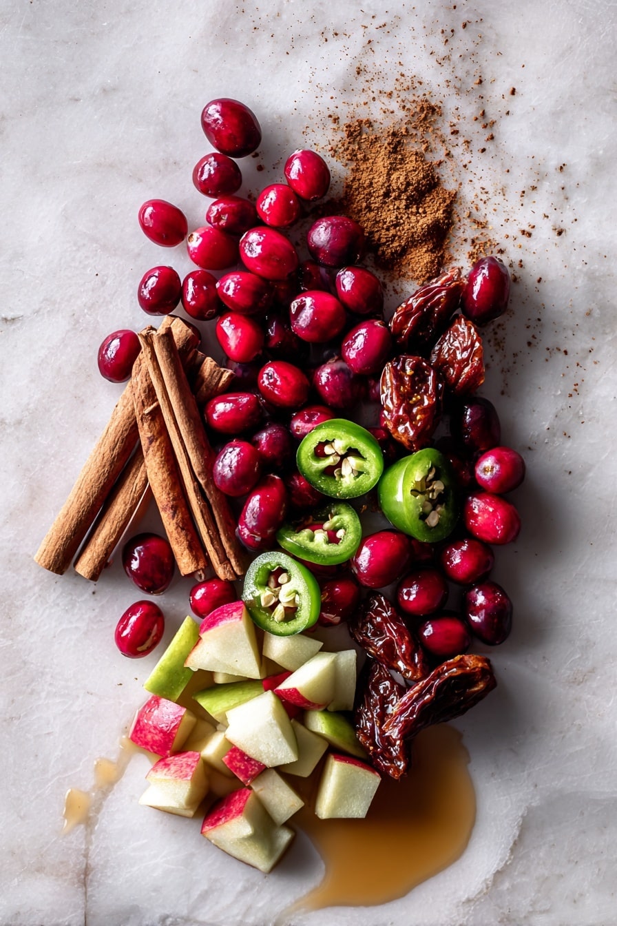 Cranberry Chutney with Figs and Spicy Jalapeño Recipe - Ingredients