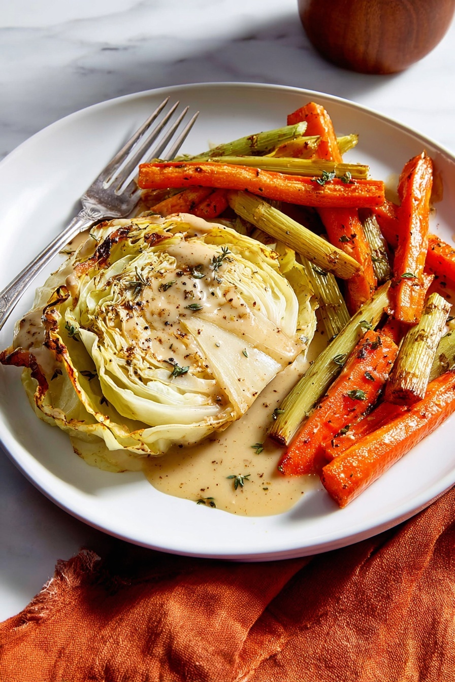 Whole Roasted Cabbage with Savory Herb Gravy Recipe - Recipe Step