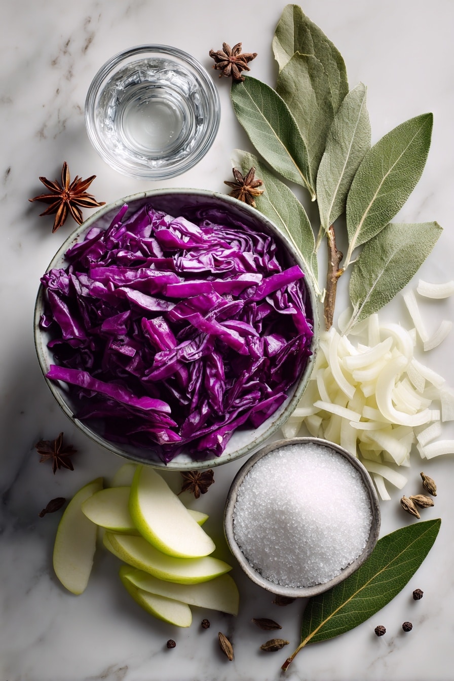 German Red Cabbage Recipe - Ingredients