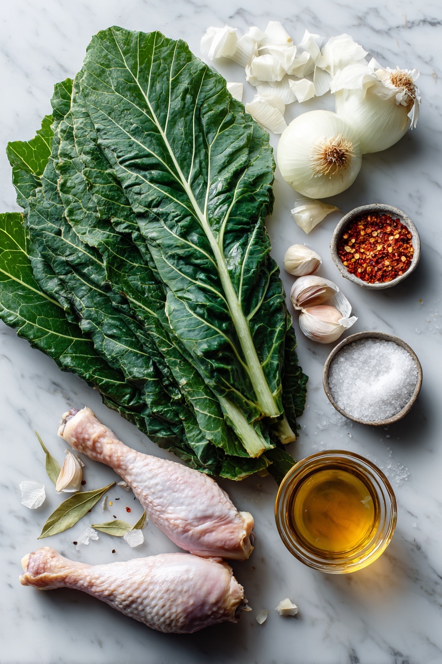 Slow Cooker Collard Greens with Smoked Turkey Recipe - Ingredients