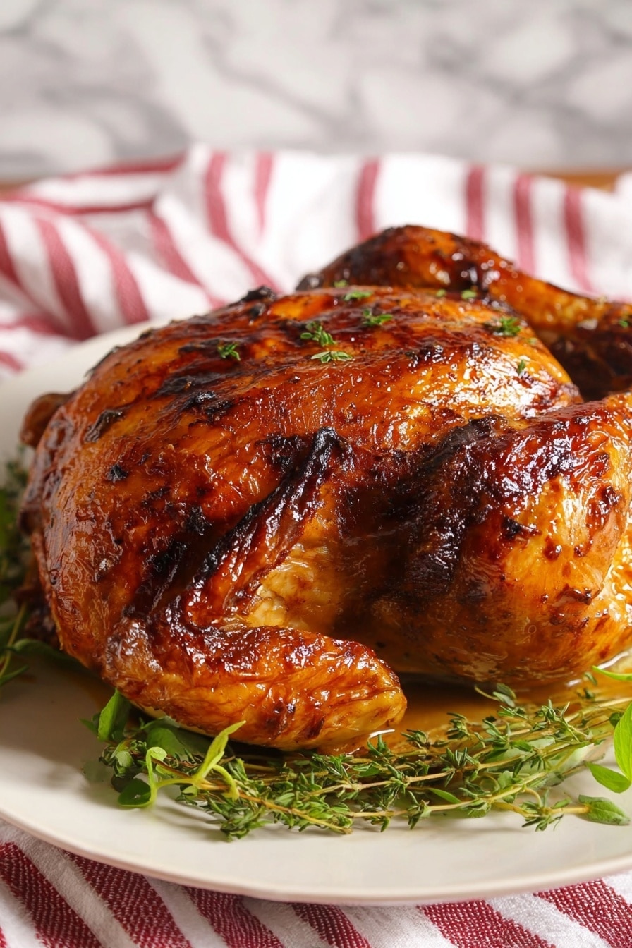 Crock-Pot Whole Chicken with Brown Sugar and Spices Recipe - Serving