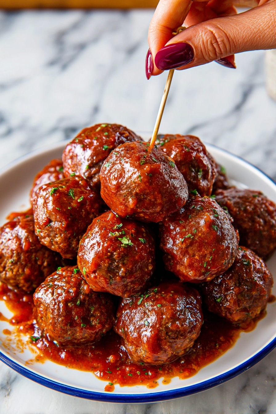 Slow-Cooker Grape Jelly Meatballs Recipe - Serving
