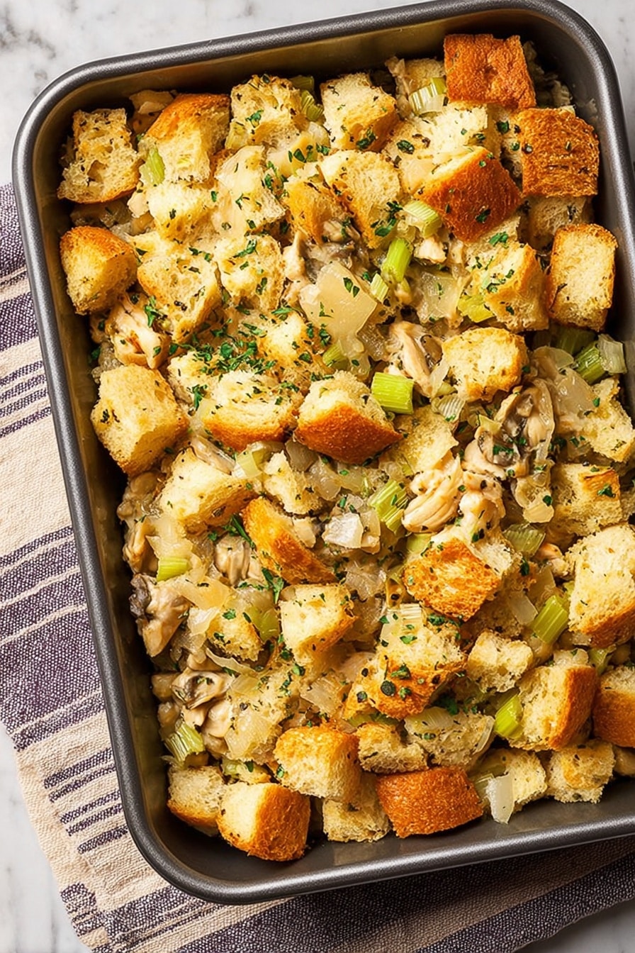 Oyster Dressing Recipe - Serving