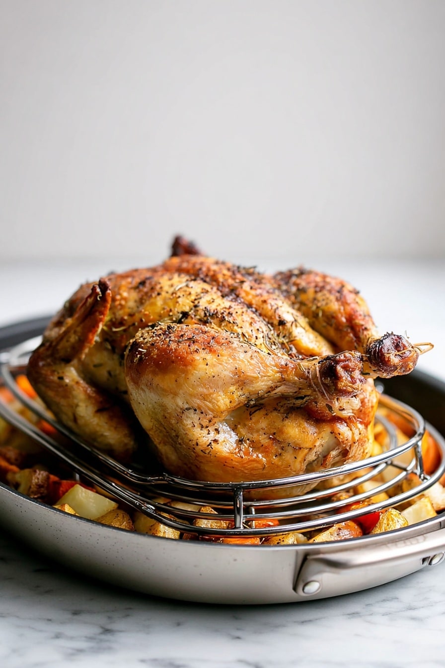 Greek Lemon Garlic Whole Roast Chicken Recipe - Recipe Step