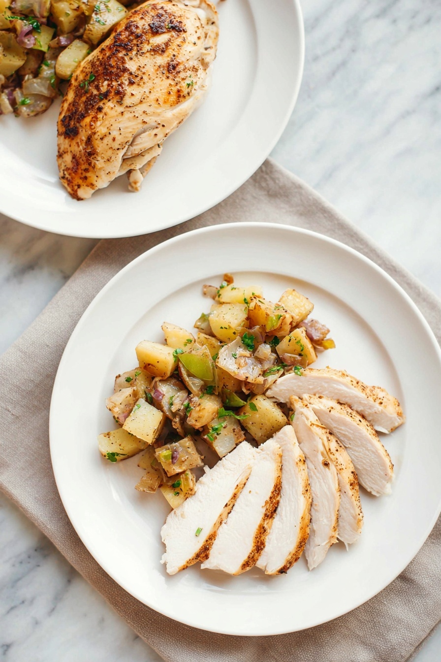 Dutch Oven Whole Roast Chicken with Vegetables and Apples Recipe - Serving