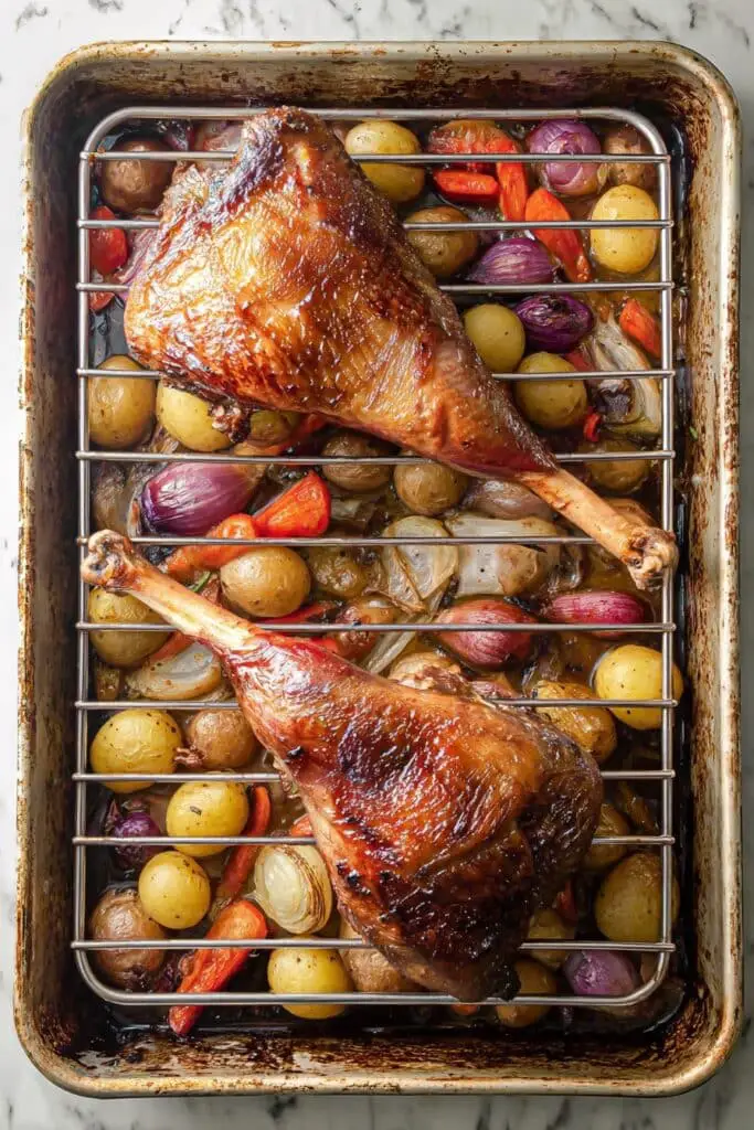 Roasted Turkey Legs with Vegetables Recipe