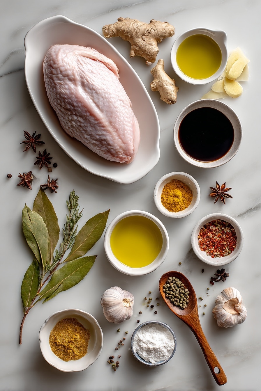 Soy Glazed Braised Turkey Breast with Five-Spice Recipe - Ingredients