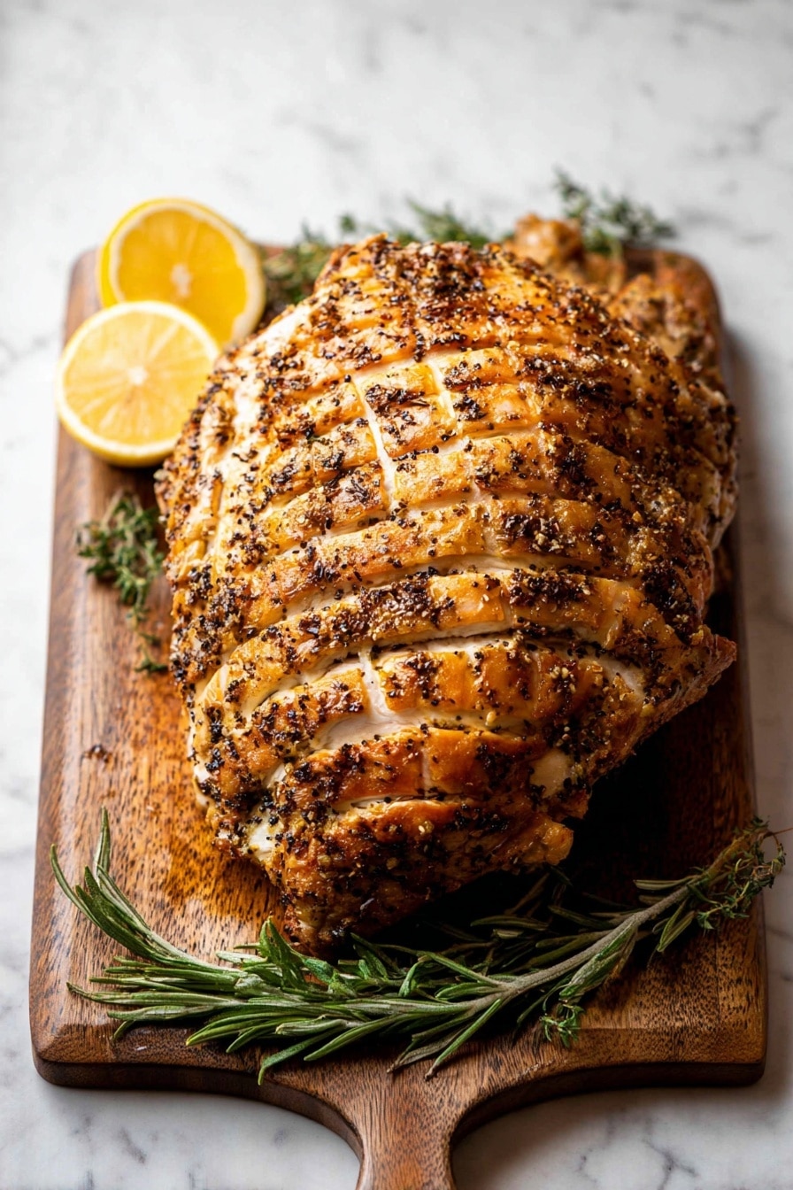 Instant Pot Turkey Roast with Gravy Recipe - Serving
