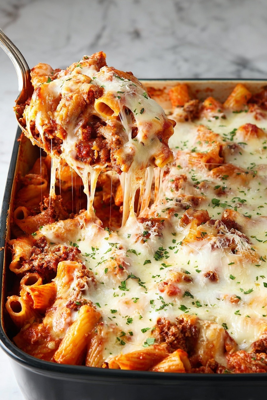 Baked Rigatoni with Italian Sausage, Ground Beef, and Mozzarella Recipe - Recipe Step