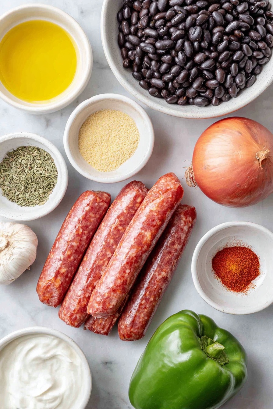 Black Bean Soup with Smoked Sausage Recipe - Ingredients